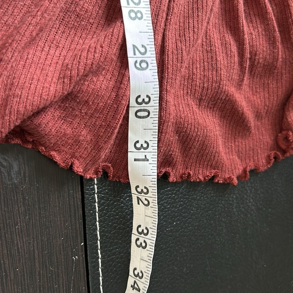 Free People Beach Womens Harper Tiered Mini Dress Burgundy Ruffled size XS - Picture 12 of 12